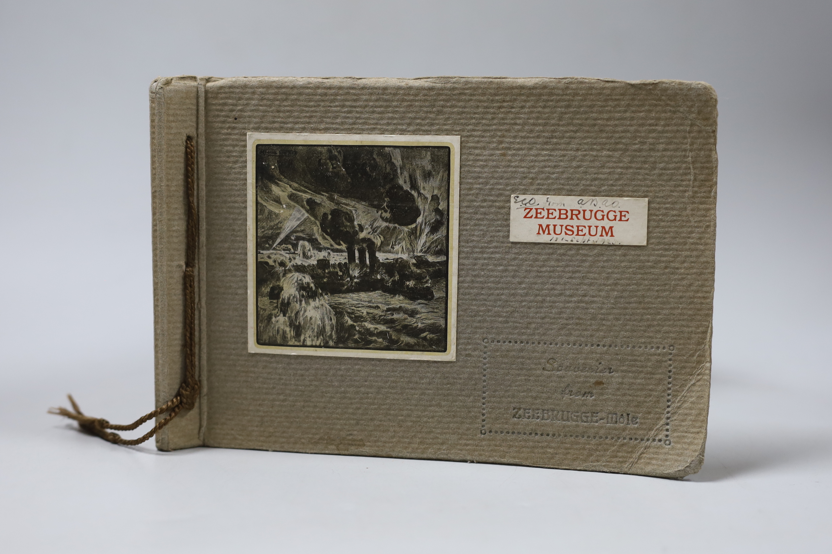 WWI interest- A Zeebruggge Museum photograph album with reproductions of the photographs taken by German Submarine Officers, by Arthur Brusselle